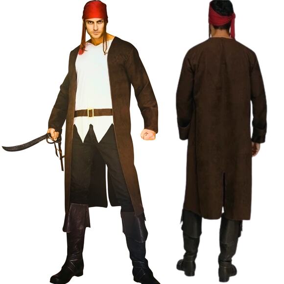 Ahoy Matey Seafaring Pirate Men's Costume Halloween Cosplay Costumes Scary Party - Picture 3 of 7
